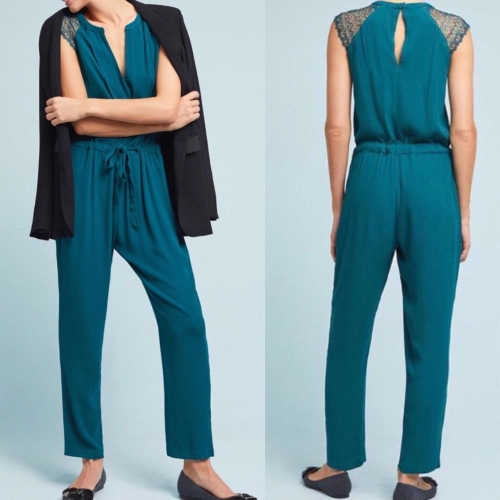 𝅺ANTHROPOLOGIE Cheryl Pleated Jumpsuit NWT